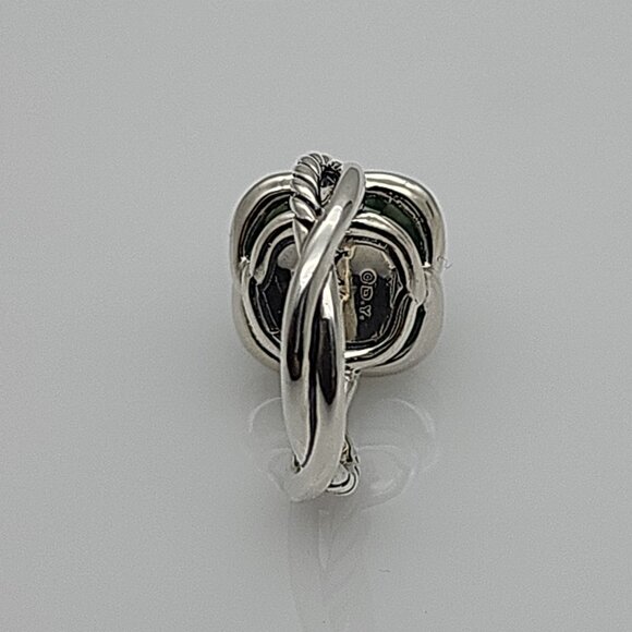 David Yurman Continuance Ring with Prasiloite in Sterling Silver 14mm - Picture 6 of 6